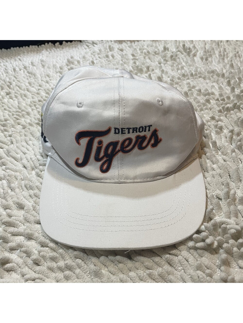 Detroit Tigers Hat Cap Snap Back Mens One Size White MLB Baseball Miller Lite